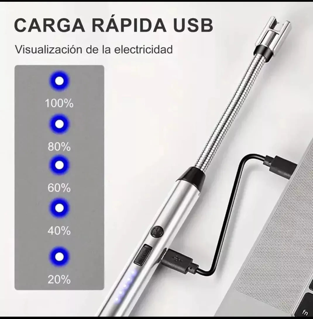 Encendedor Electrónico Flexible Arco Plasma Recargable Usb-c