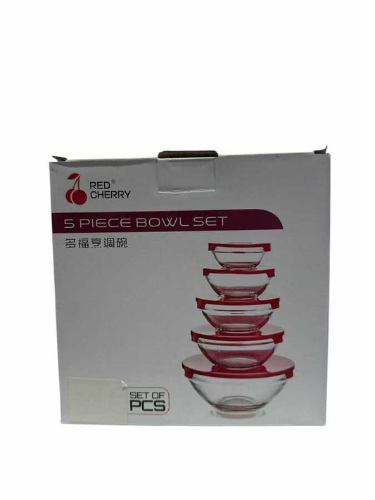 SET DE BOWL D/VIDRIO CON TAPA *5