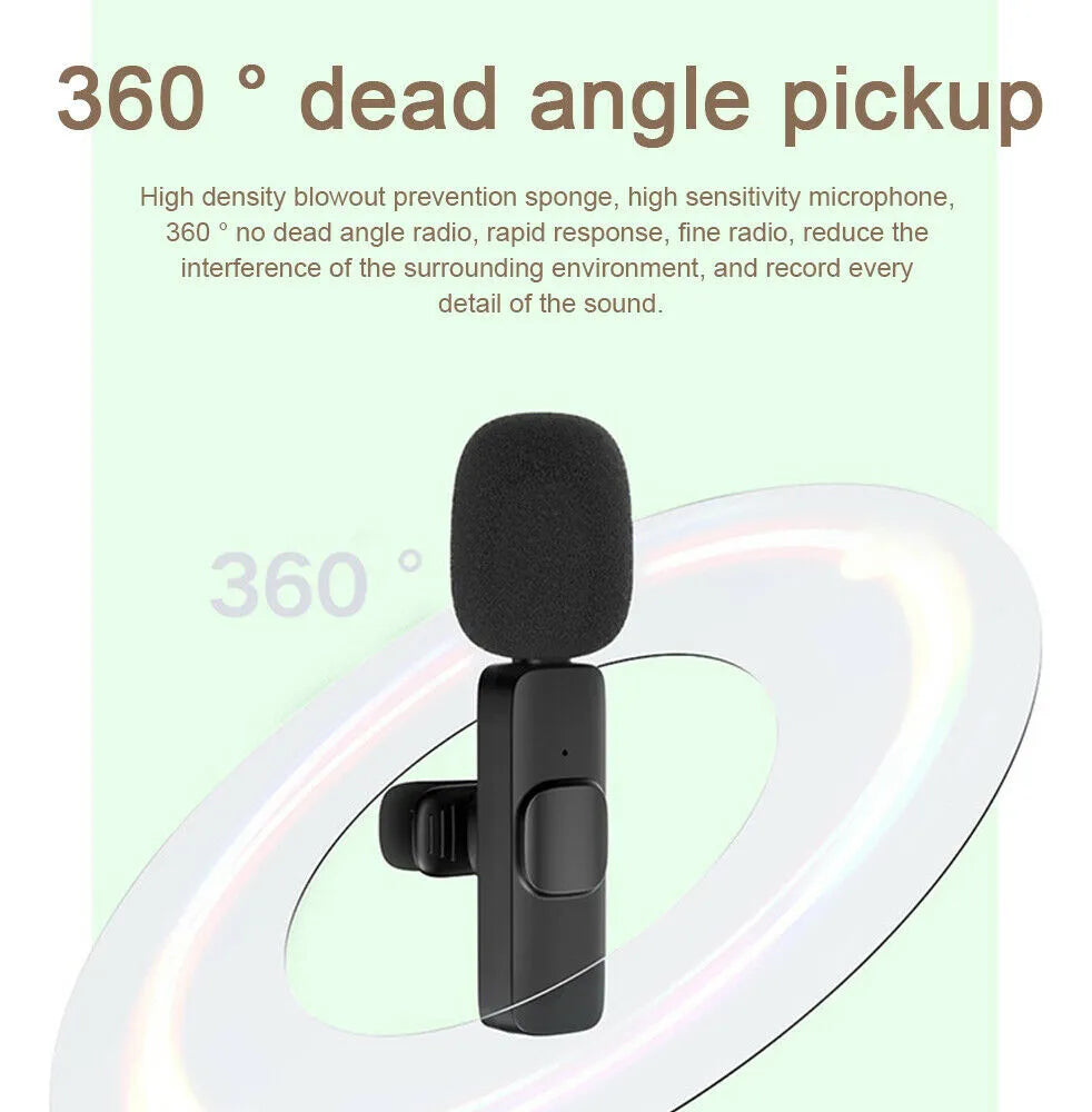 Microfono Lavalier Inalambrico Usb C Con Clip Streaming