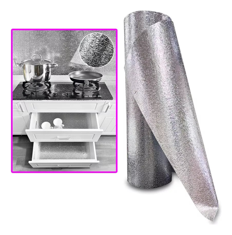 Rollo Aluminio Autodesivo  60cm ancho x5mts  largo