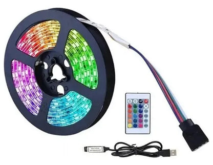 Cinta Led Para Televisor, Tira Led Pc Usb 5050 Rbg 2mts