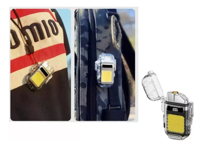 Mini Linterna Cob Con Encendedor Usb Recargable