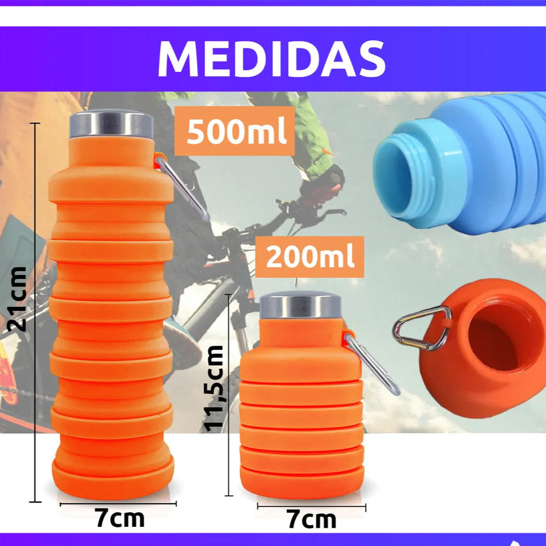 Botella Plegable de Silicona 500ml