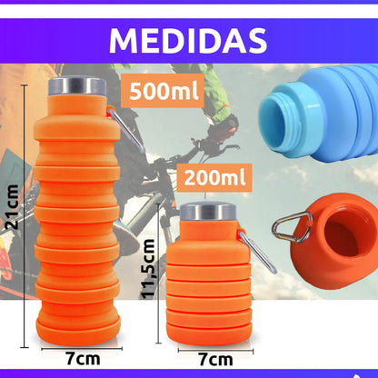 Botella Plegable de Silicona 500ml