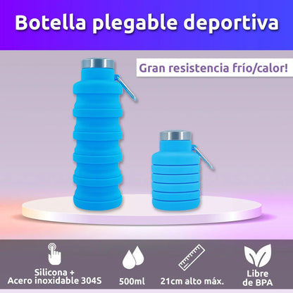 Botella Plegable de Silicona 500ml