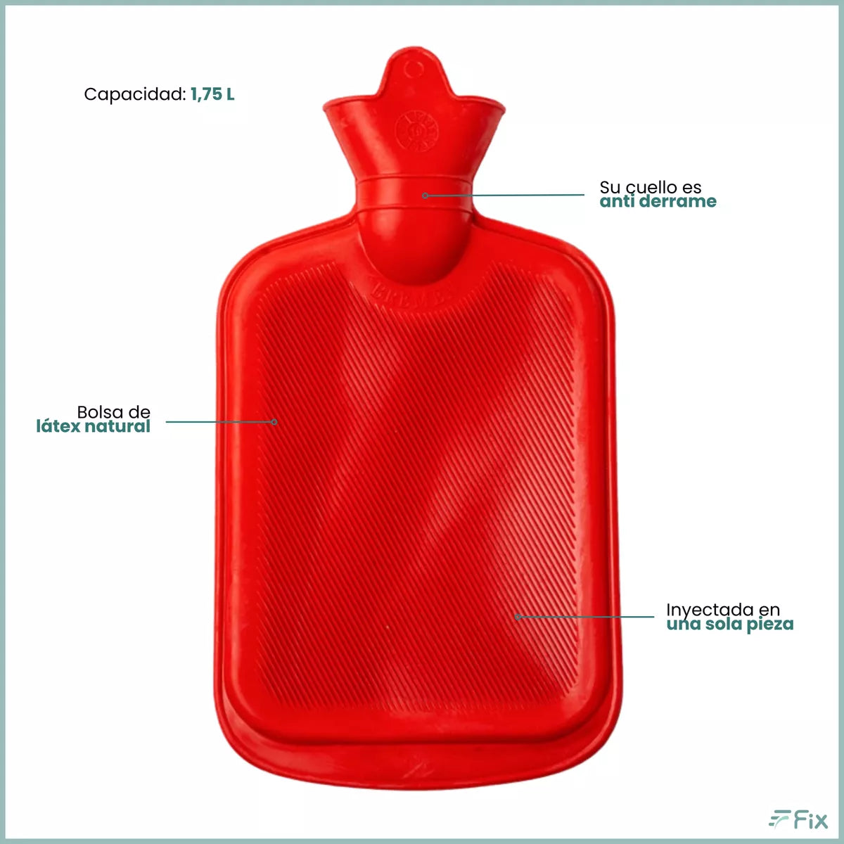 BOLSA DE AGUA CALIENTE LISA 1.75L