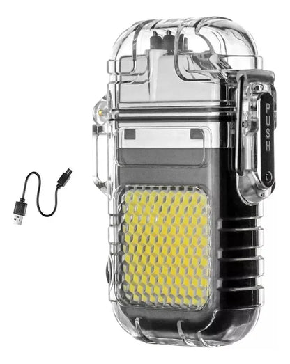 Mini Linterna Cob Con Encendedor Usb Recargable