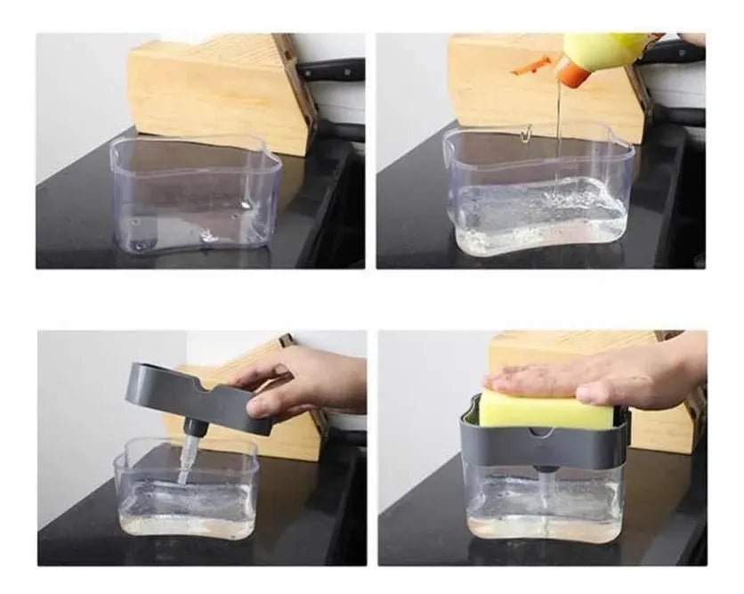 Dispenser Dispensador Dosificador Push Detergente 2 En 1
