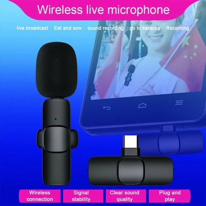 Microfono Lavalier Inalambrico Usb C Con Clip Streaming