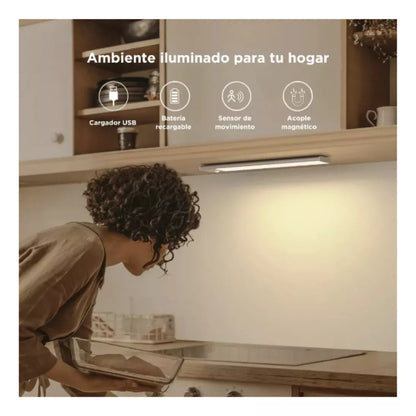 Luz Led Noche Sensor Movimiento  Recargable Usb