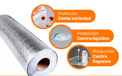 Rollo Aluminio Autodesivo  60cm ancho x5mts  largo