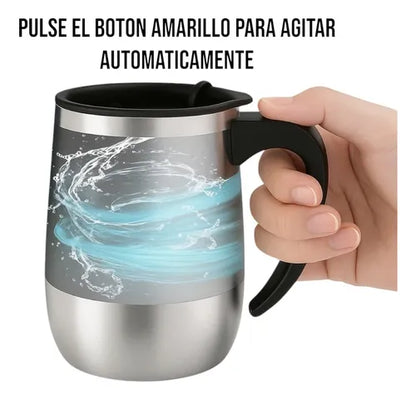 Jarro Taza Termica Con Batidor Mezclador Automatico