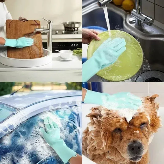 Guantes De Silicona Multiuso Para Limpieza