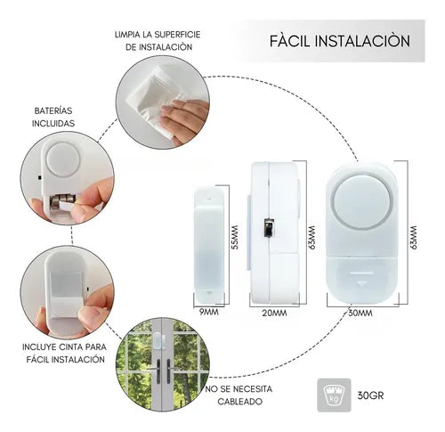 Alarma Para Puerta Ventana Con Sensor Magnético