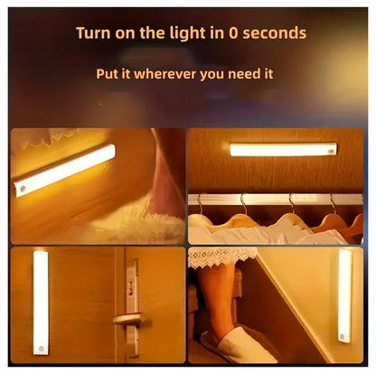 Luz Led Noche Sensor Movimiento  Recargable Usb