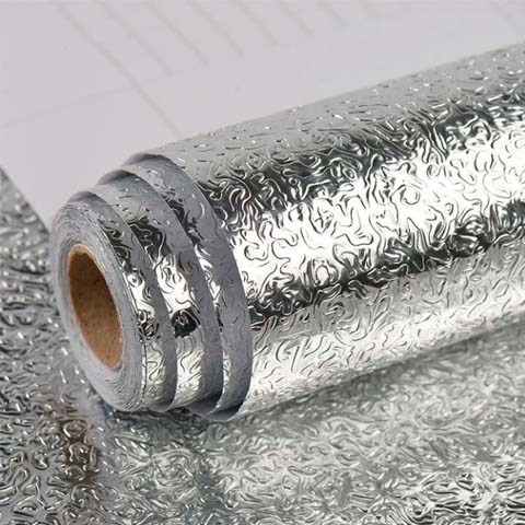 Rollo Aluminio Autodesivo  60cm ancho x5mts  largo