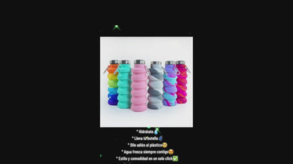 Botella Plegable de Silicona 500ml